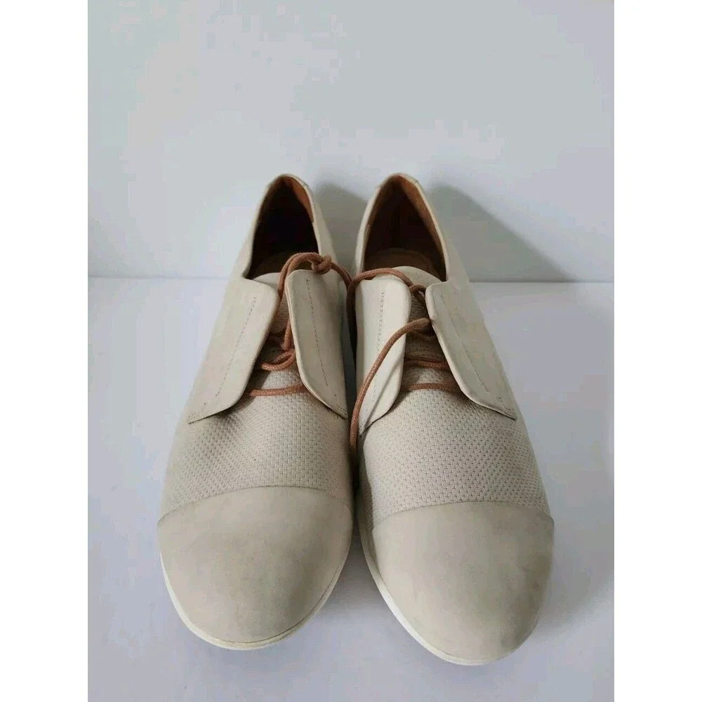 Samuel Hubbard Women's Taupe Suede Lace Up Oxford Shoes Size 9.5 W1205-232